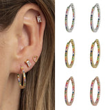 Zircon Drop Earrings Silver Filled Piercing Lightning Cross Dangle Earrings