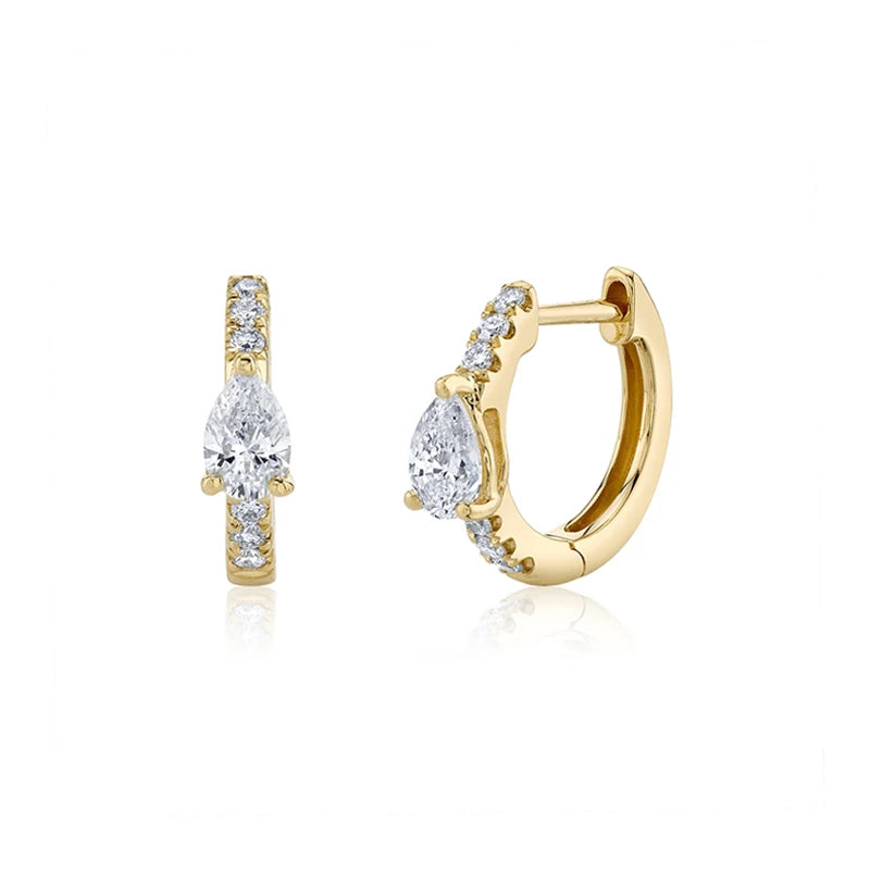 CZ Silver Plated Hoop Earrings for Women