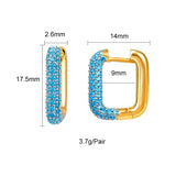Smile Enamel CZ Hoop Stud Earrings Set Party Jewelry