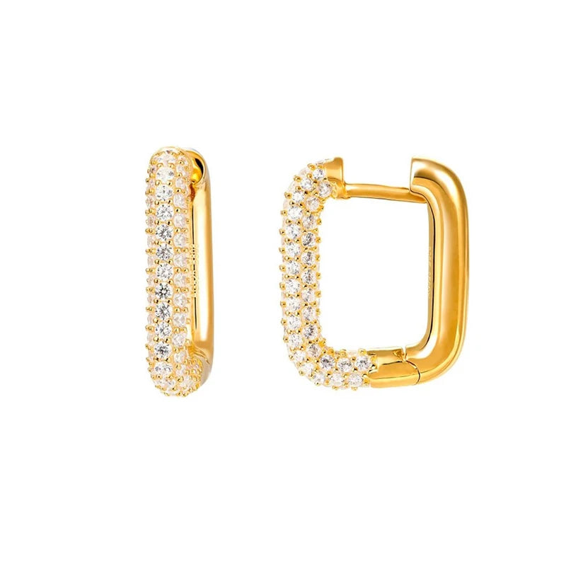 Smile Enamel CZ Hoop Stud Earrings Set Party Jewelry
