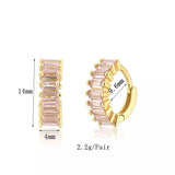 Smile Enamel CZ Hoop Stud Earrings Set Party Jewelry