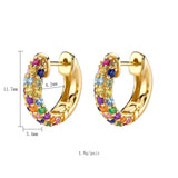 CZ Zircon Piercing Hoop Earrings for Women