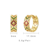 CZ Zircon Piercing Hoop Earrings for Women
