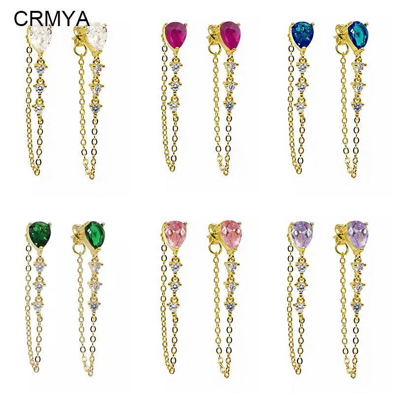 Vintage CZ Zircon Filled Stud Earrings for Women