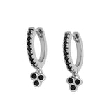 Plated Hoop Earrings with Cubic Zircon Ear Studs