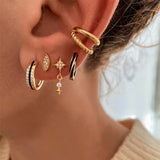 Women's CZ Zircon Dripping Hoop Earrings
