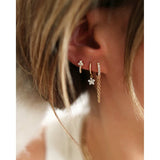 Plated Hoop Earrings CZ Zircon Ear Accessories
