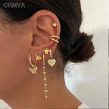 Turtle Cat Paw Bee Stud Earrings Piercing Heart Dangle Ear-Ring Jewelry