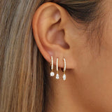 Vintage CZ Zircon Dangle Earrings Women Jewelry