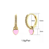 Silver Filled Drop Earrings for Women Heart Smile Dangle Earrings