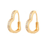 Silver Filled Hoop Earring for Women CZ Zircon Several Sizes Piercing Earrings