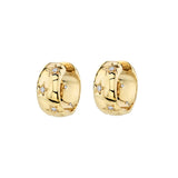 Silver Filled Hoop Earrings CZ Zircon Piercing Women's Stud Dangle Earrings