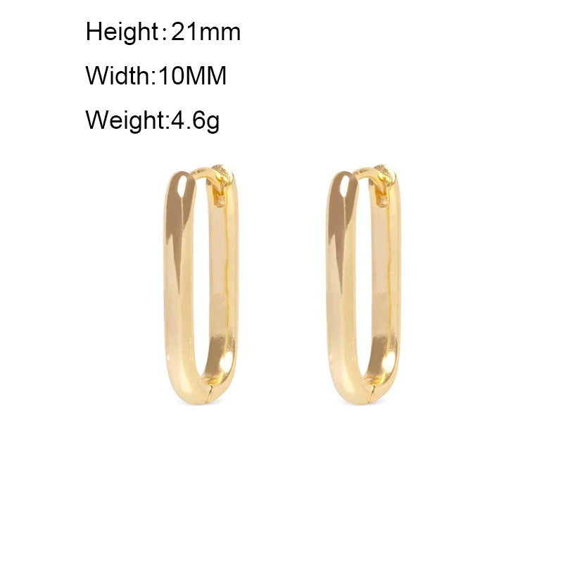 Silver Filled Hoop Earrings Women Piercing Stud Earrings Party Wedding Jewelry