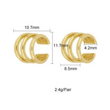 Silver Filled CZ Zircon Bee Earrings Women's Jewelry