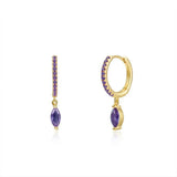 Silver Filled CZ Zircon Bee Earrings Women's Jewelry
