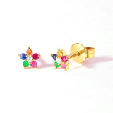 Silver Filled CZ Zircon Piercing Women's Earrings