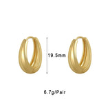 Gold-plated Hoop Earrings for Women Classic Piercing Big Circle Earrings