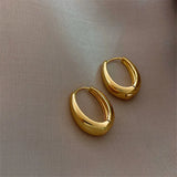 Gold-plated Hoop Earrings for Women Classic Piercing Big Circle Earrings