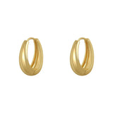 Gold-plated Hoop Earrings for Women Classic Piercing Big Circle Earrings