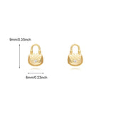 Gold-Plated Stud Earrings for Women with CZ Pearl Set