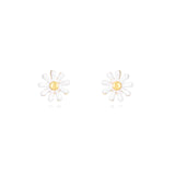 Gold-Plated Stud Earrings for Women with CZ Pearl Set