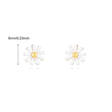 Gold-Plated Stud Earrings for Women with CZ Pearl Set