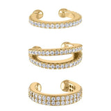 Silver Filled CZ Zircon Big Circle Clip Earring for Women Men