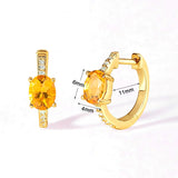 Silver Filled Zircon Hoop Earrings for Women
