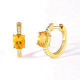 Silver Filled Zircon Hoop Earrings for Women