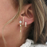 Silver Filled Zircon Stud Earrings for Women