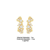 Silver Filled Zircon Stud Earrings for Women