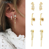 Silver Filled Zircon Stud Earrings for Women