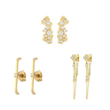 Silver Filled Zircon Stud Earrings for Women