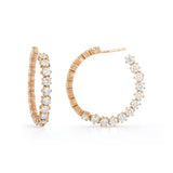 Sparkly CZ Hoop Earrings Wedding Jewelry