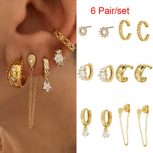 CZ Zircon Women's Earrings Set Jewelry