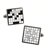 Stylish Cufflink Set for Men - Silver Tone Cuff Link Pair