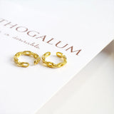 925 Sterling Silver Chain Pattern Ear Cuff Earrings