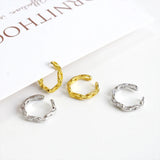 925 Sterling Silver Chain Pattern Ear Cuff Earrings