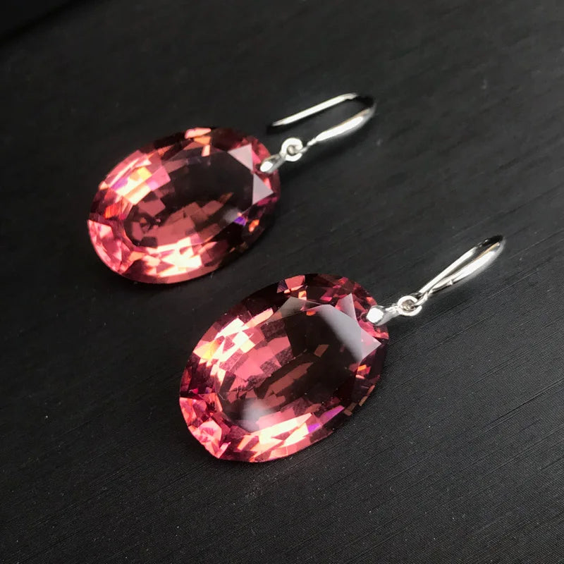 CSJ Zultanite Earrings Sterling Silver Gemstone Change Wedding Jewelry