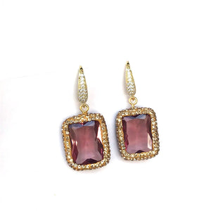 CSJ Big Stone Zultanite Earrings for Women