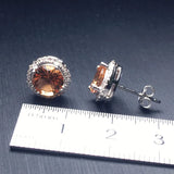 CSJ Zultanite Stud Earrings 925 Sterling Silver Women Wedding Party