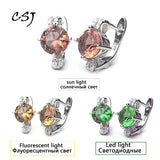 CSJ Zultanite Earring 6.0 MM Sterling Silver Round 925 Wedding Party Gift