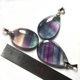 Natural Rainbow Fluorite pendant sterling silver Necklace Wedding Gift