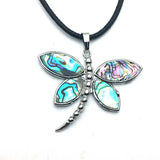 CSJ Abalone Shell Dragonfly Necklace Wedding Party Jewelry