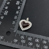 Natural Agate Pendant Sterling 925 Silver Heart Necklace for Women