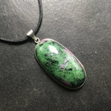 Natural Red Green Gemstone Pandent Ruby Emerald Polished Necklace Pendant