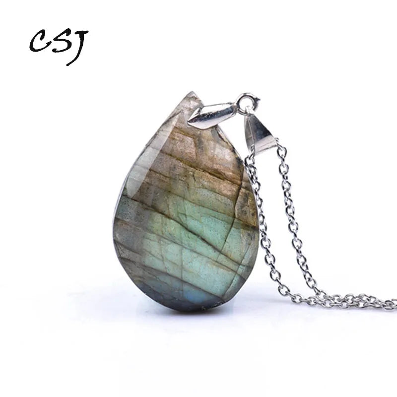 Labradorite Moonstone Sunstone Necklace for Divination
