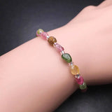 Natural Multicolour Tourmaline Bracelet Sterling 925 Silver Jewelry