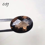 Natural Smoky Quartz Oval Shape Loose Gemstone for Jewelry DIY