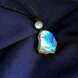 Labradorite Moonstone Sun stone Necklace - Fine Jewelry